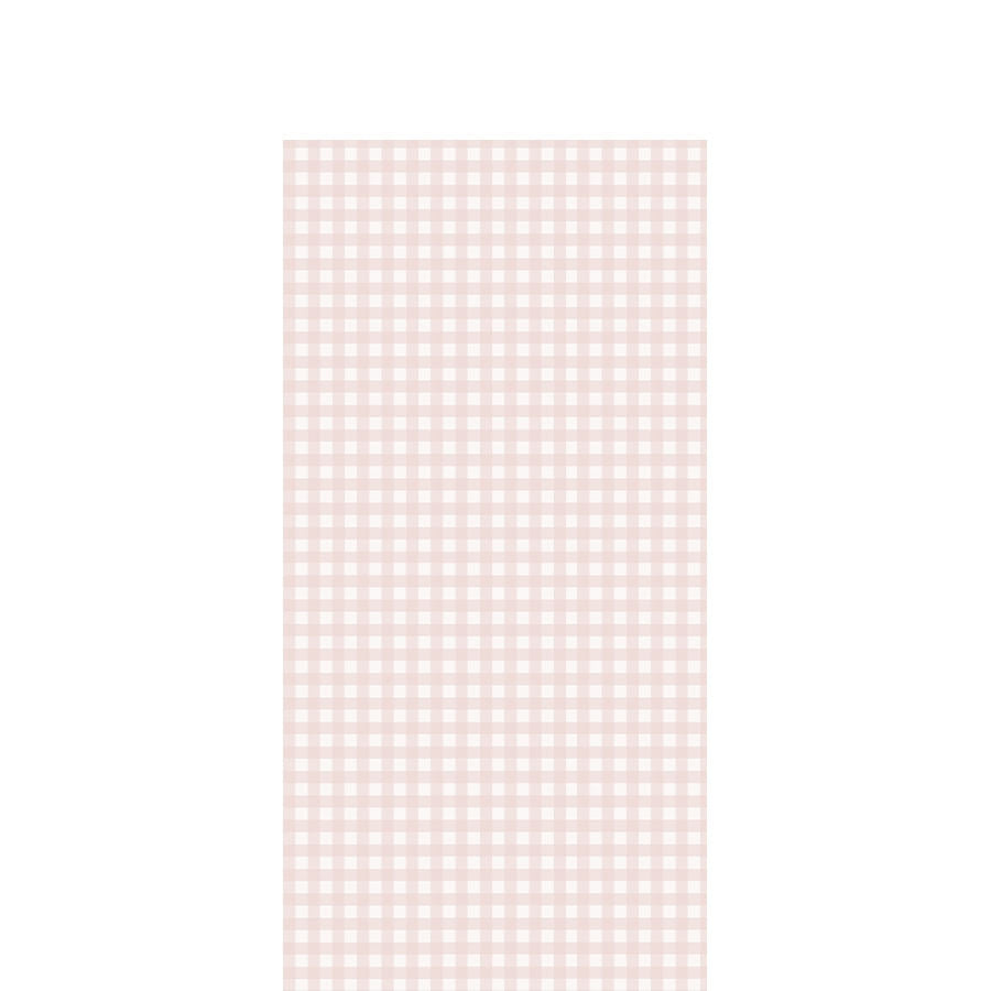 Papel de Parede Infantil Xadrez Médio - Rosa Claro