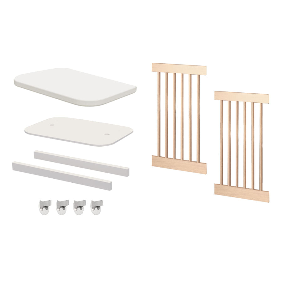 Kit de Transformação Para Mini Berço Haus Nature Palitado - Carvalho
