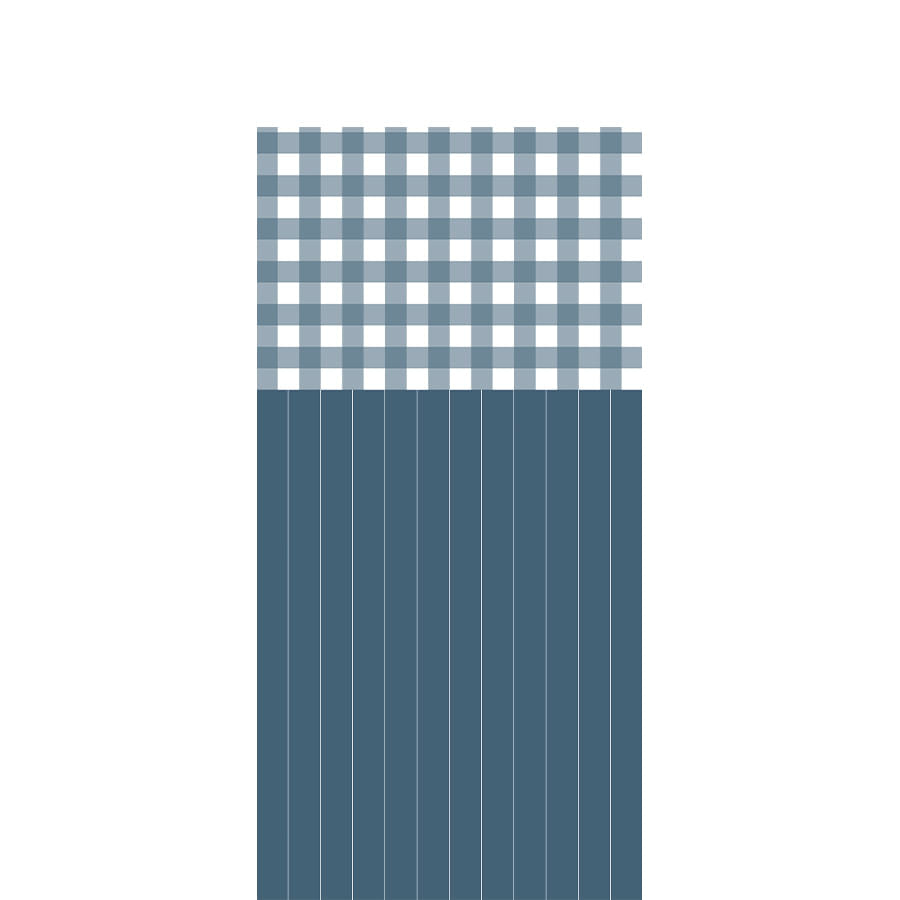 Papel de Parede Xadrez Médio Com Listra Lambri Azul