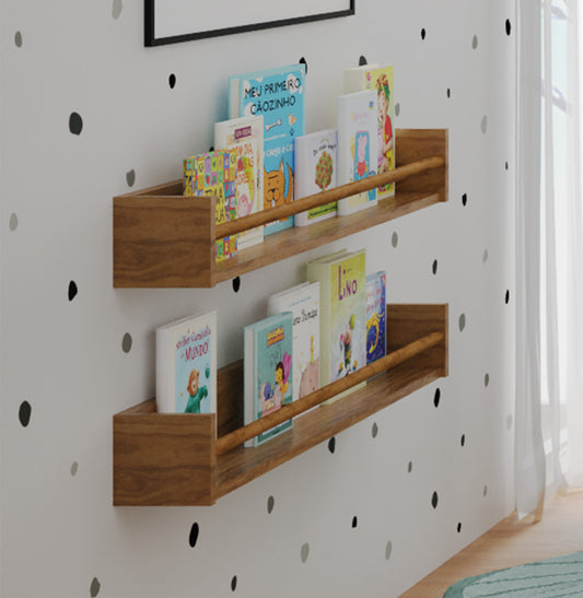 Prateleira de Livro Up 60cm - Freijó