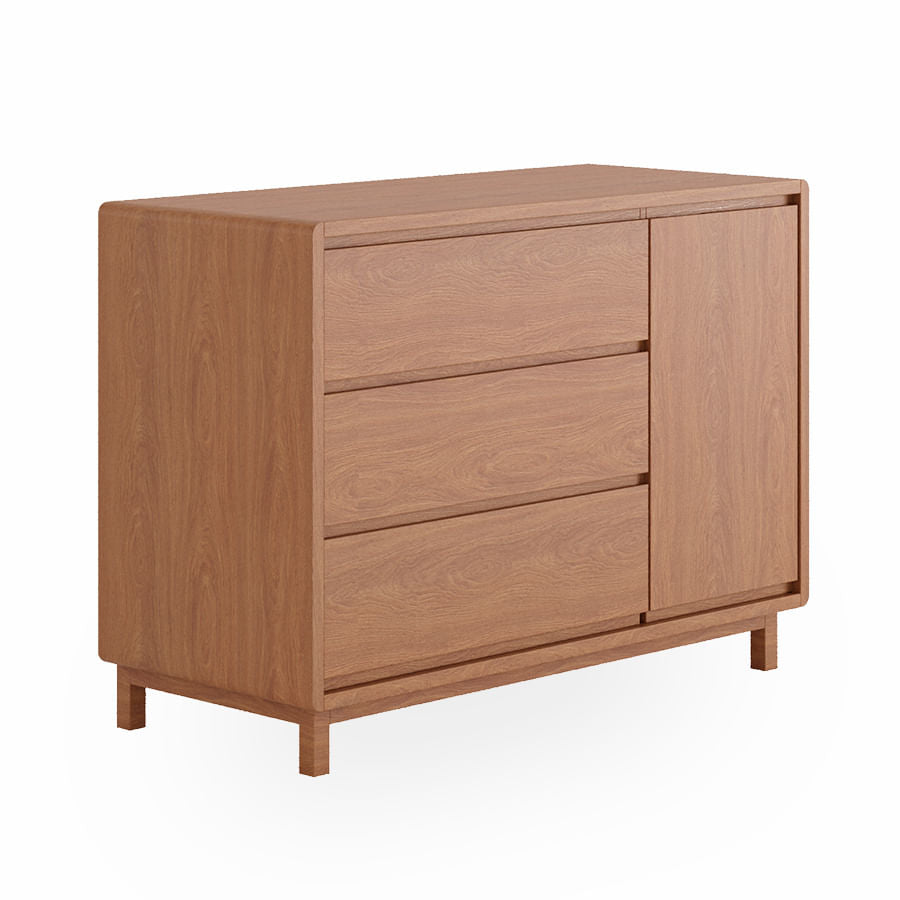 Cômoda de Bebê Nord Com Porta - Freijó