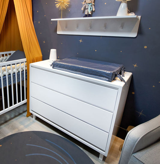 Cômoda de Bebê Nord 3 Gavetas - Branco