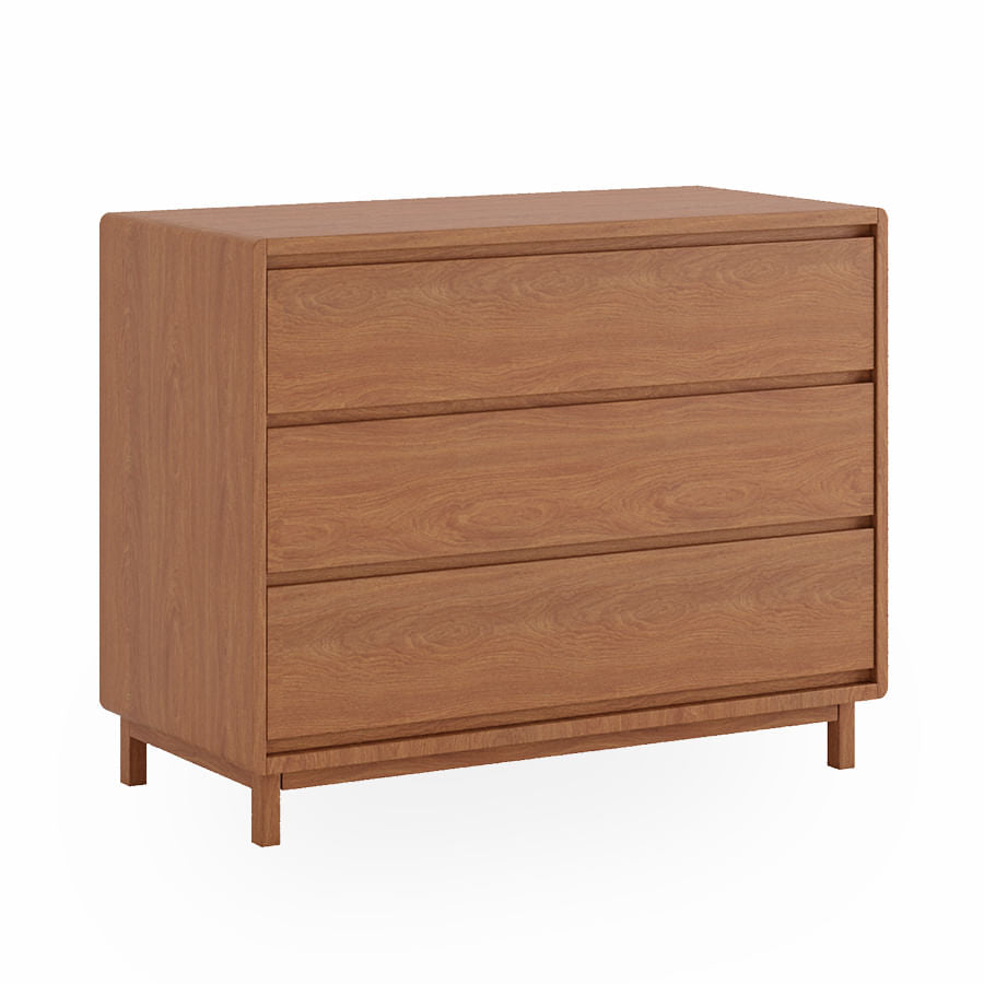 Cômoda de Bebê Nord 3 Gavetas - Freijó