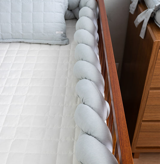 Trança 4m para Berço e Cama Quadradinho Chambre - Verde Mescla