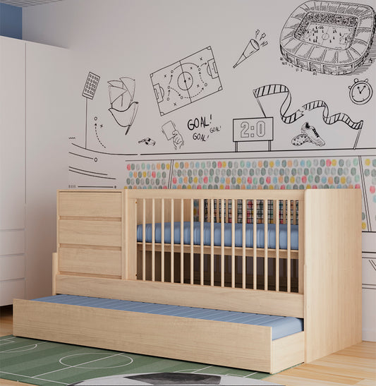 Berço Go Multifuncional 6 em 1 - Carvalho