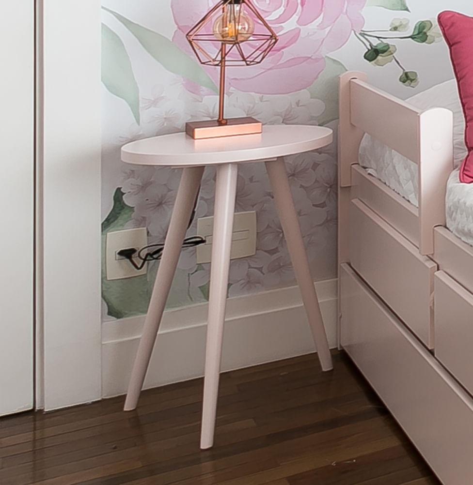 Mesa de Apoio Viena - Rosa Claro