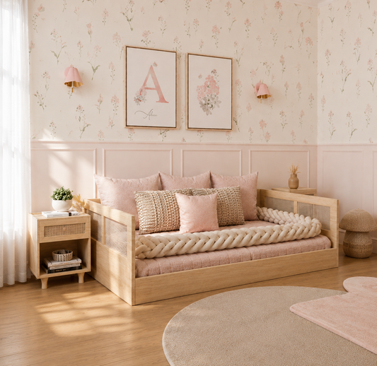 Cama Montessoriana Casal Haus Com Palha - Carvalho