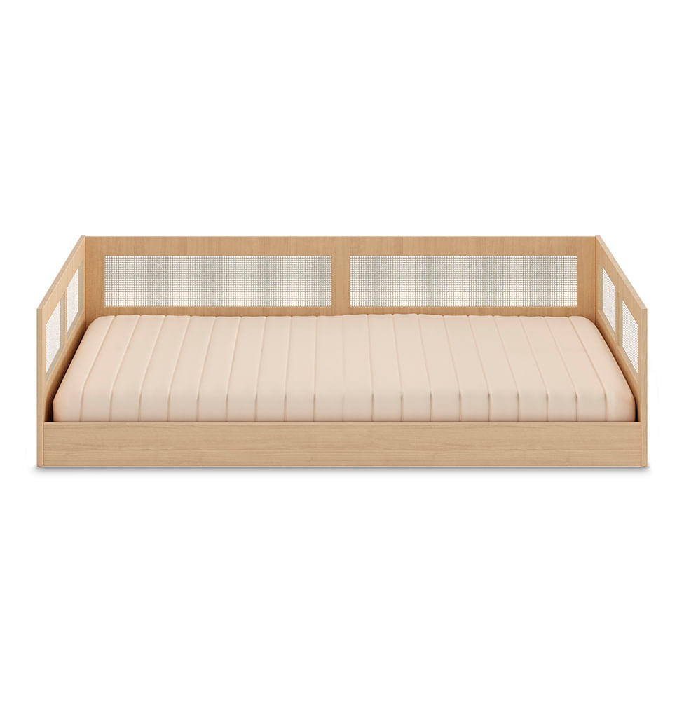 Cama Montessoriana Casal Haus Com Palha - Carvalho