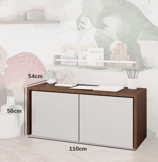 Mesa Infantil Up Freijó com Caixa Branca