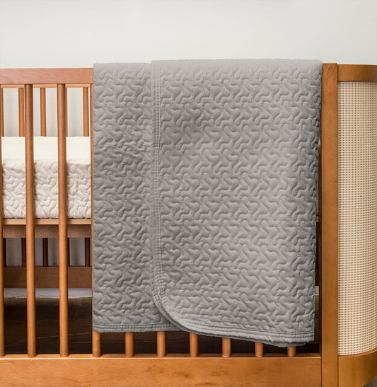 Colcha Para Berço Infinity - Cinza