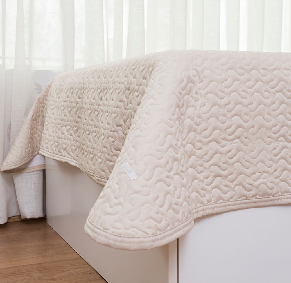 Kit Colcha Infinity 2 Peças - Bege