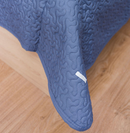 Kit Colcha Infinity 2 Peças - Azul Jeans
