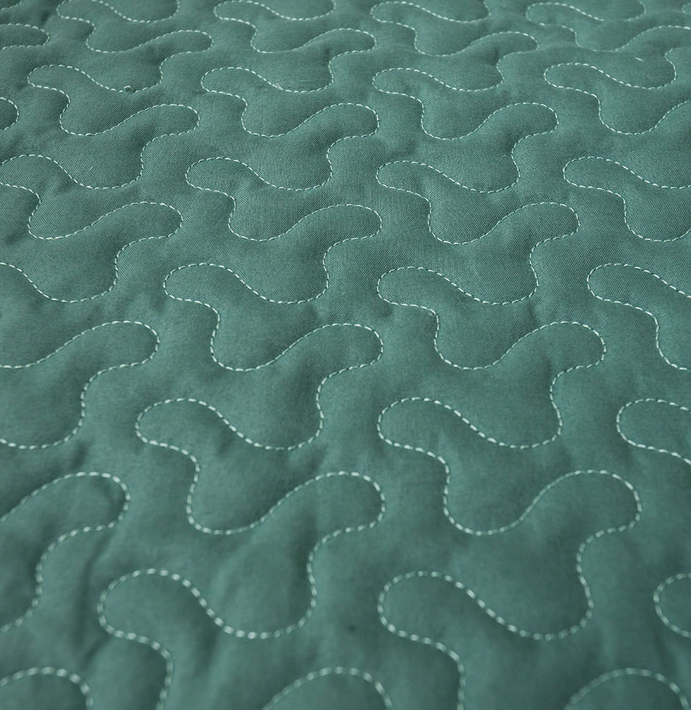 Colcha Com Elástico Para Berço Infinity - Verde Seco