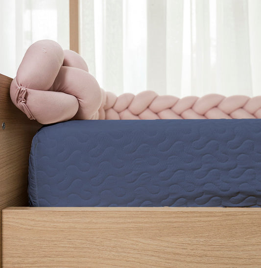 Colcha de Solteiro com Elástico Infinity - Azul Jeans