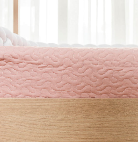Colcha de Solteiro com Elástico Infinity - Rosa Chá