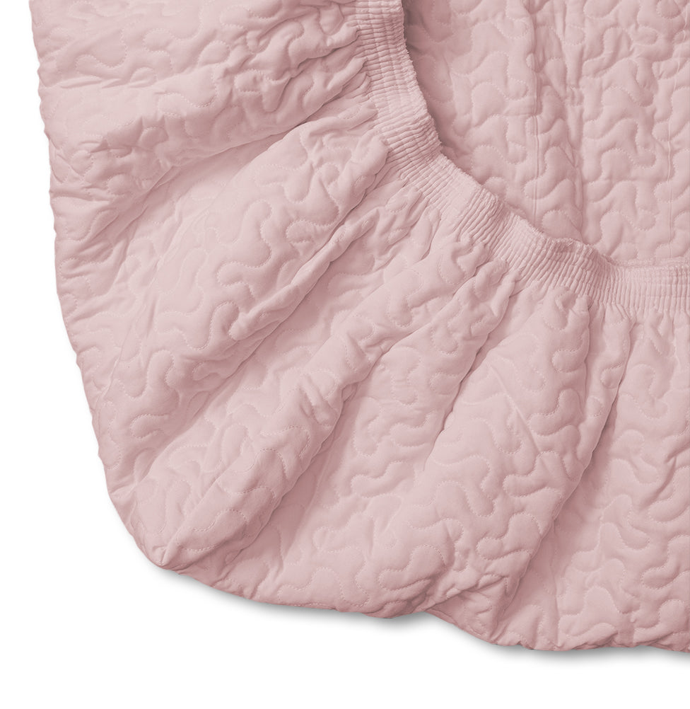 Colcha Casal Com Elástico Infinity - Rosa Chá