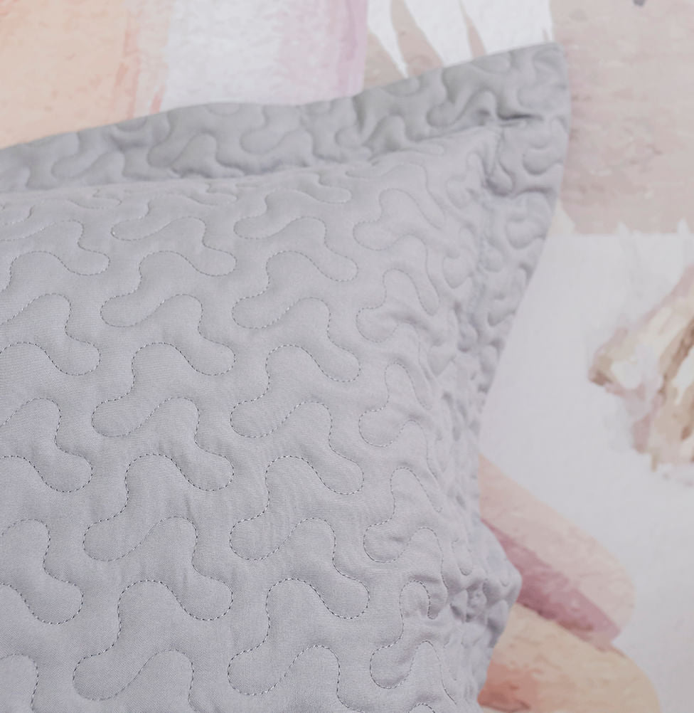 Porta Travesseiro Solteiro Infinity - Cinza