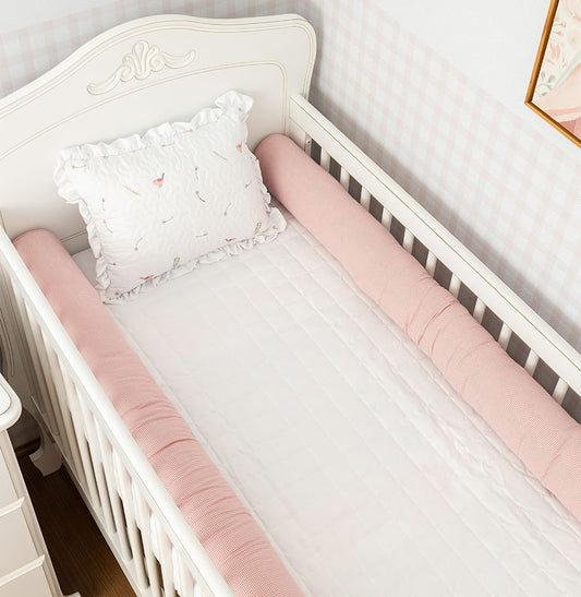 Kit 2 Rolos de Berço Xadrez - Rose 1,30m