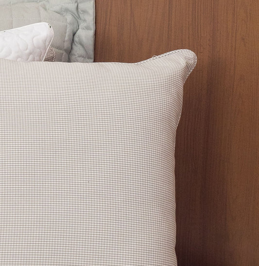 Capa de Almofada Xadrez - Cinza 50x50cm