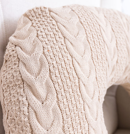 Almofada de Amamentação Tricot Dalia - Bege Geada