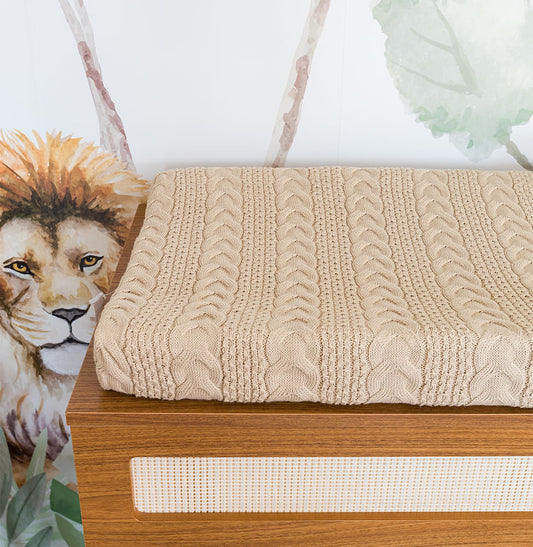 Trocador Tricot Dalia - Bege Geada