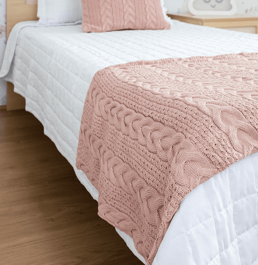 Manta Peseira Tricot Dalia - Rosa