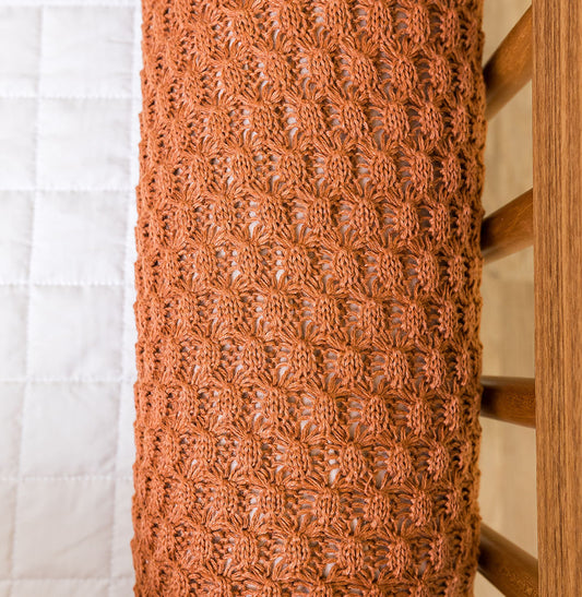 Kit 2 Rolos de Berço Tricot Colmeia 1,30m - Cobre