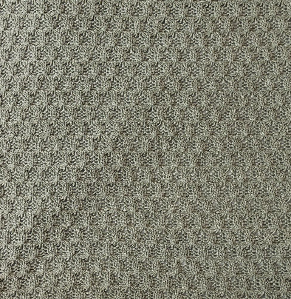 Manta Peseira Tricot Colmeia - Verde Malva