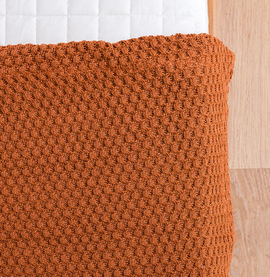 Manta Peseira Tricot Colmeia - Cobre