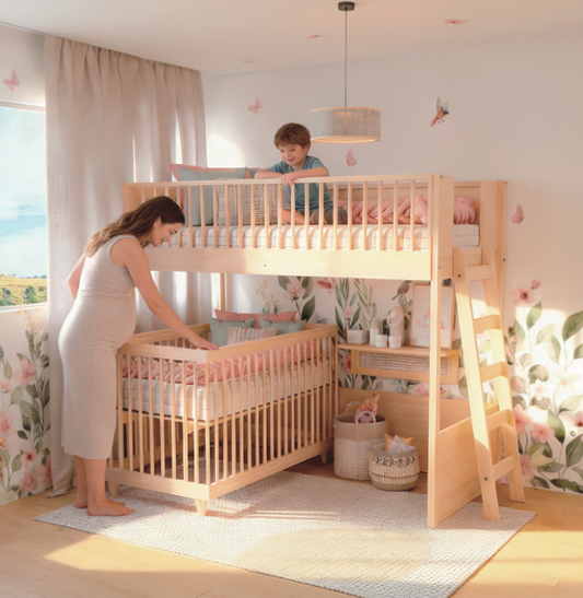 Cama Infantil Mezanino Slim - Carvalho