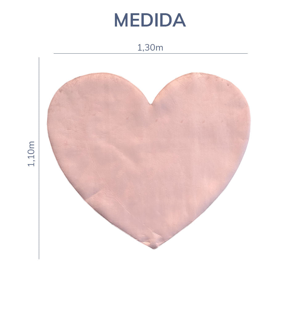 Tapete Infantil Coração Rosa Playmat