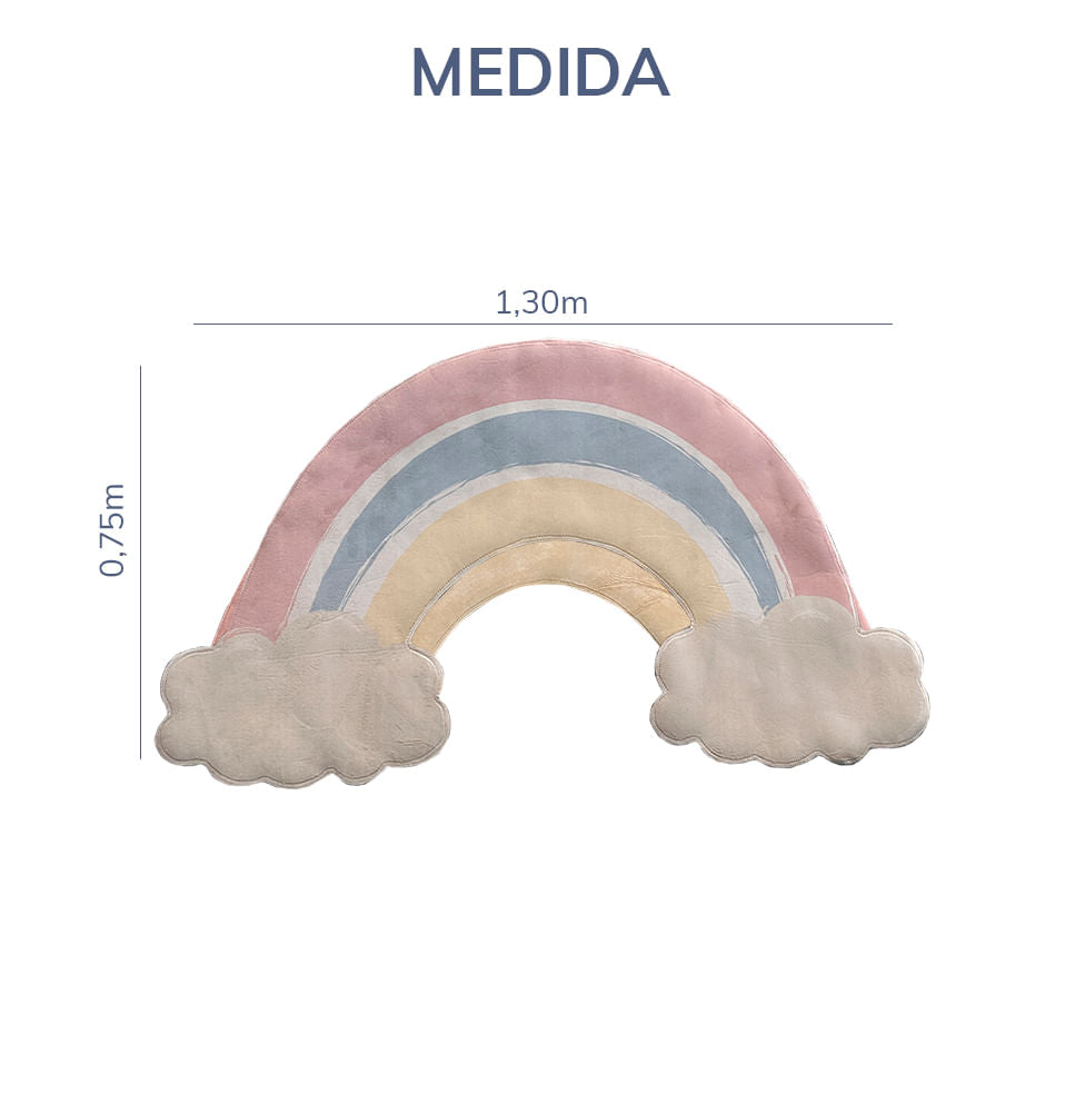 Tapete Infantil Arco Iris Com Nuvem Candy Playmat