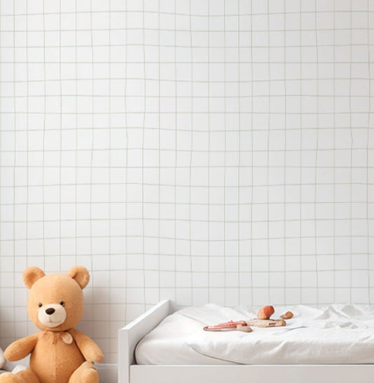 Papel de Parede Infantil Gride Verde