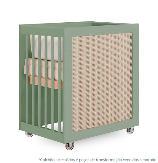 Kit de Transformação Para Mini Berço Haus Nature - Verde Jardim