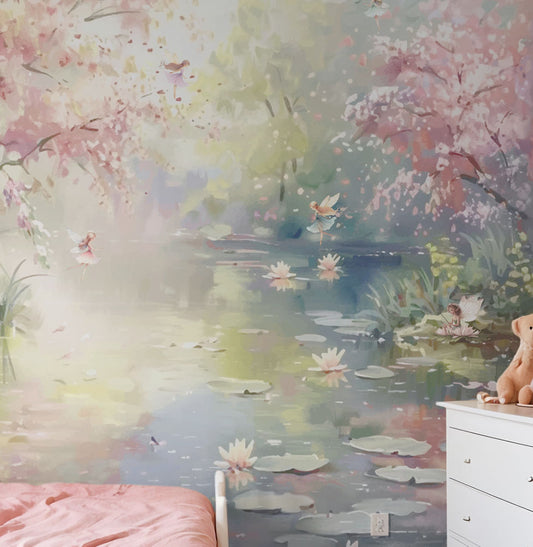 Papel de Parede Lago Encantado das Fadas - Mural