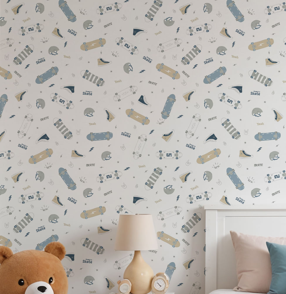 Papel de Parede Skate Azul