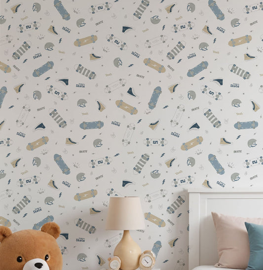 Papel de Parede Skate Azul