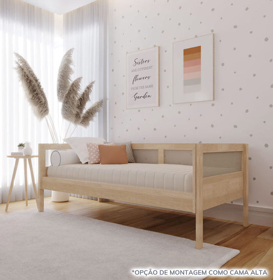 Cama Sofá Haus Nature Com Palha 2 em 1 Montessoriana - Carvalho