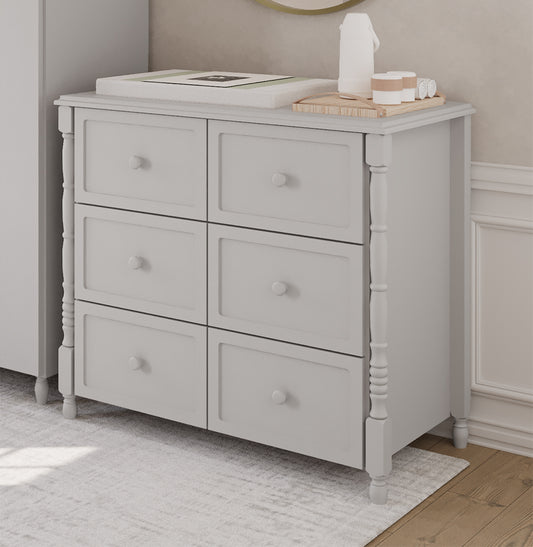 Cômoda de Bebê Monet 6 Gavetas 100cm - Greige