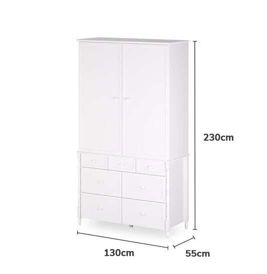 Guarda Roupa 2 em 1 Monet - Branco