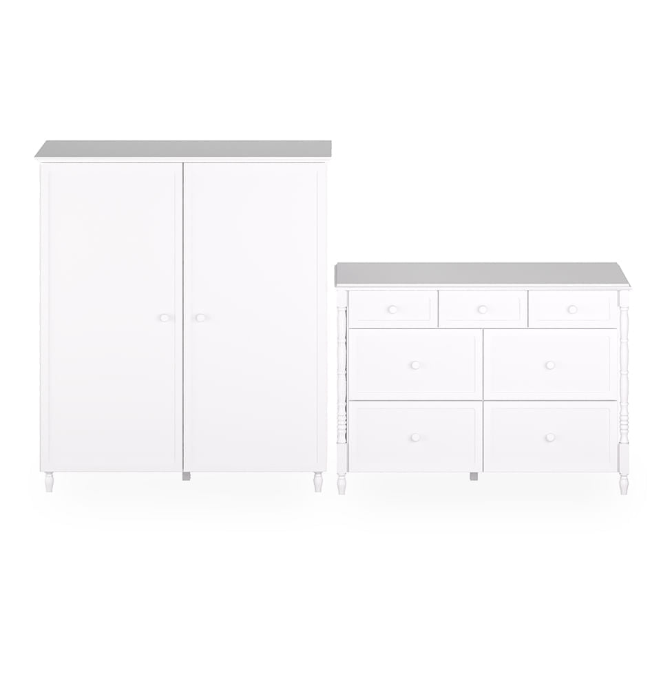 Guarda Roupa 2 em 1 Monet - Branco