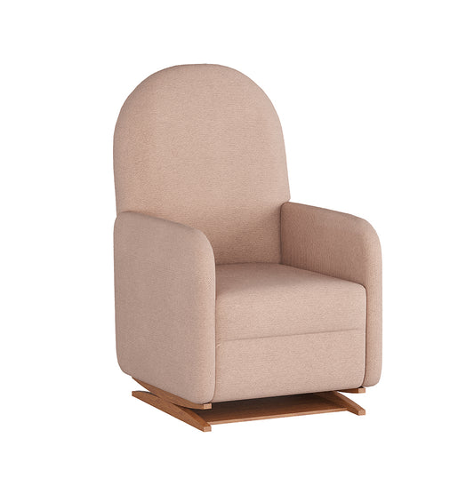 Poltrona de Amamentação Duna com Puff - Linho Rosa