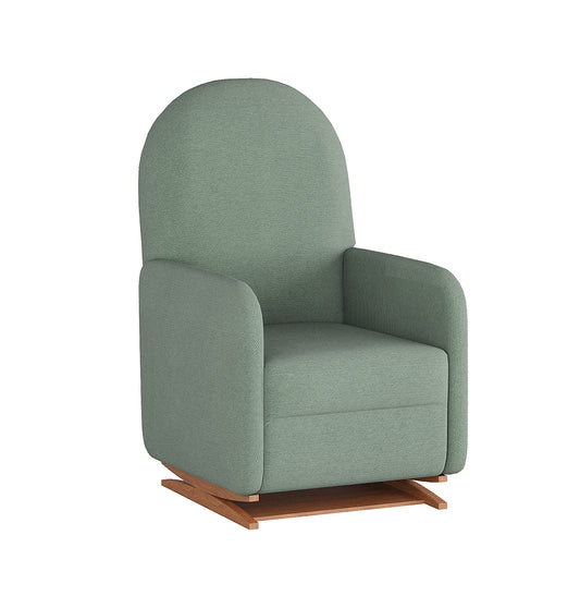 Poltrona de Amamentação Duna com Puff - Linho Verde