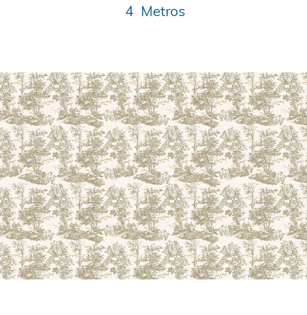 Papel de Parede Bosque Aquarela Bege - Mural