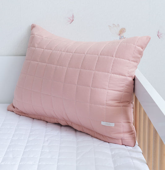 Capa de Almofada Quadradinho Rosa Chá 60x40
