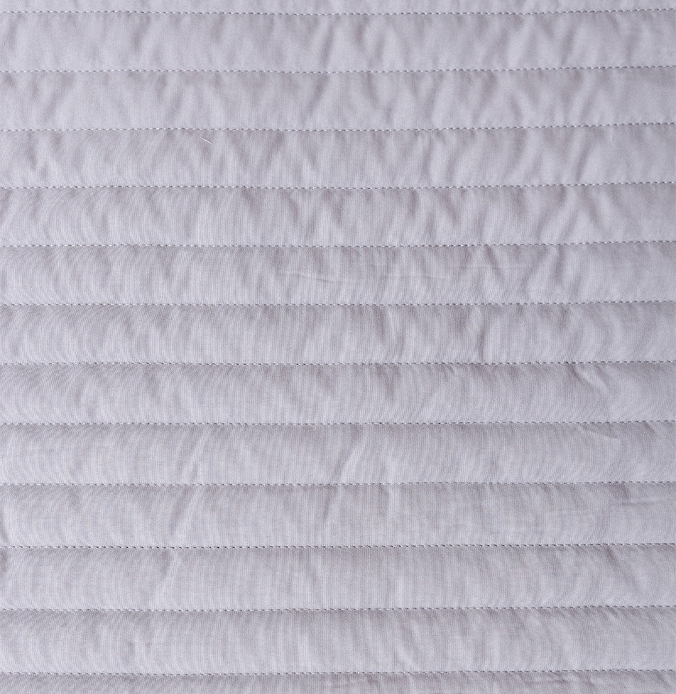 Kit Colcha Solteiro Listra Cinza - 2 Peças