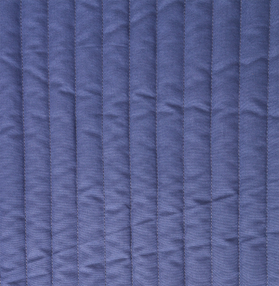 Colcha com Elástico para Berço Listra - Azul Jeans