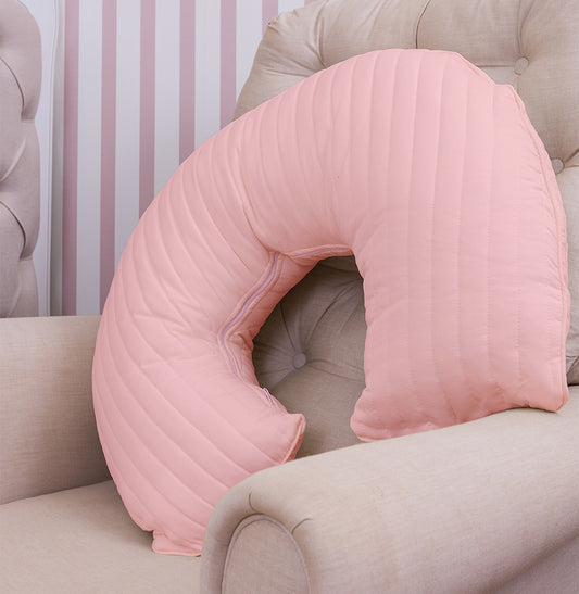 Almofada de Amamentação Listras - Rosa Chá