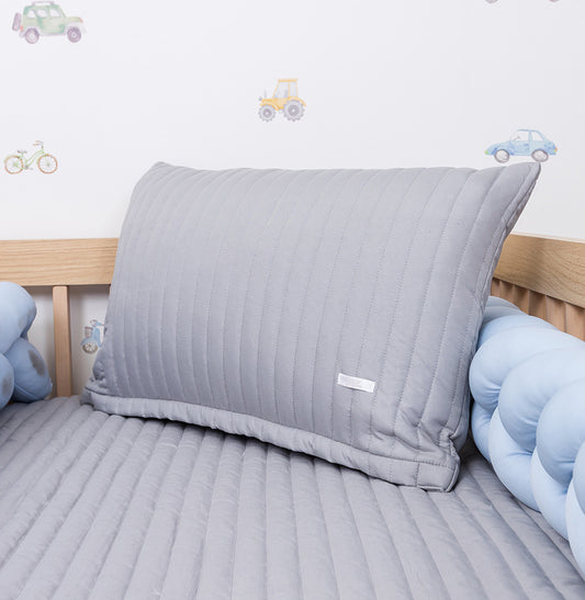 Capa de Almofada Listras - Cinza 60x40