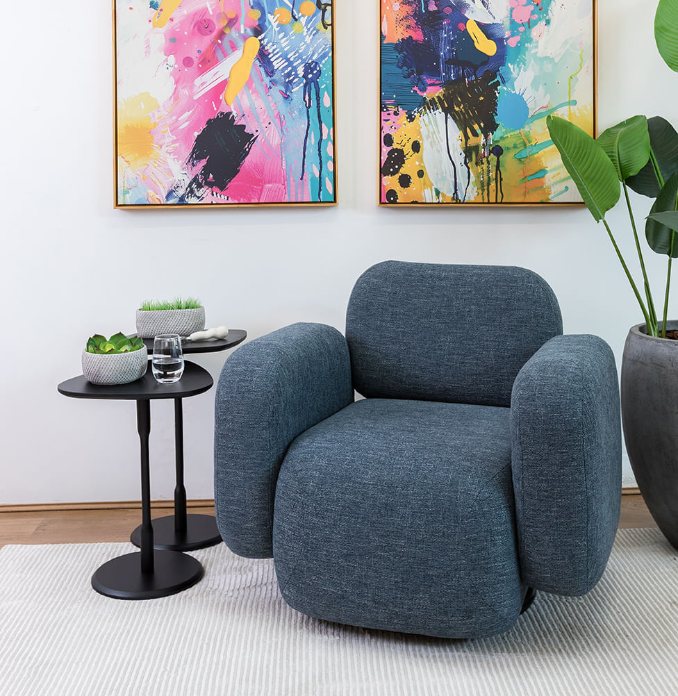 Conjunto de Mesa Lateral Vértice - Preto